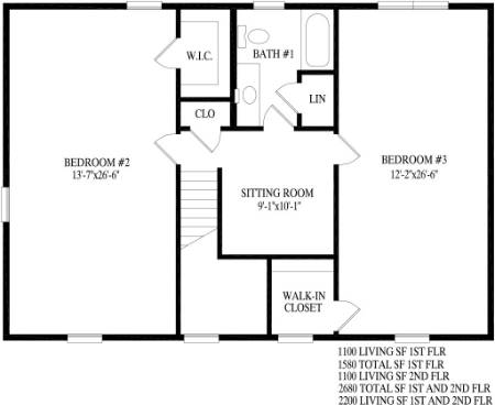 Sonoma Modular Home Floor Plan Second Floor